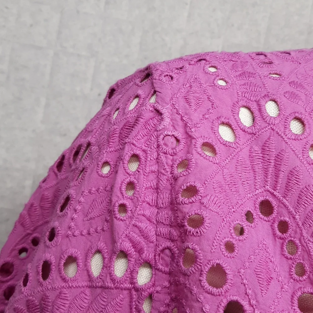 Chico's Magenta Open Eyelet Blouse - Picture 3 of 7